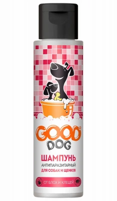 Good Dog Шампунь антипаразитарный для щенков и собак от блох и клещей 250 мл